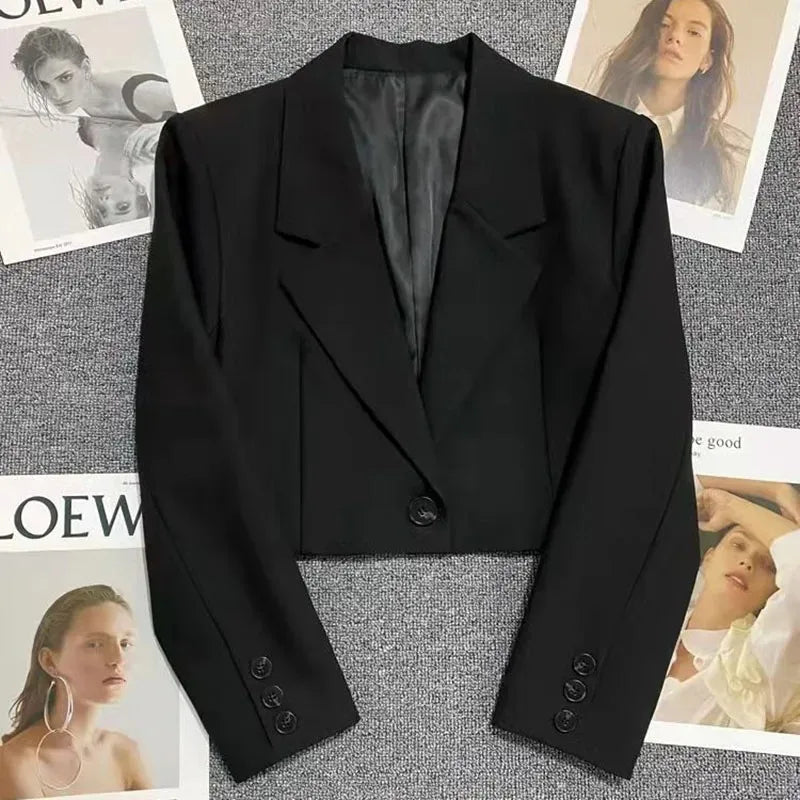 Black Crop Blazer