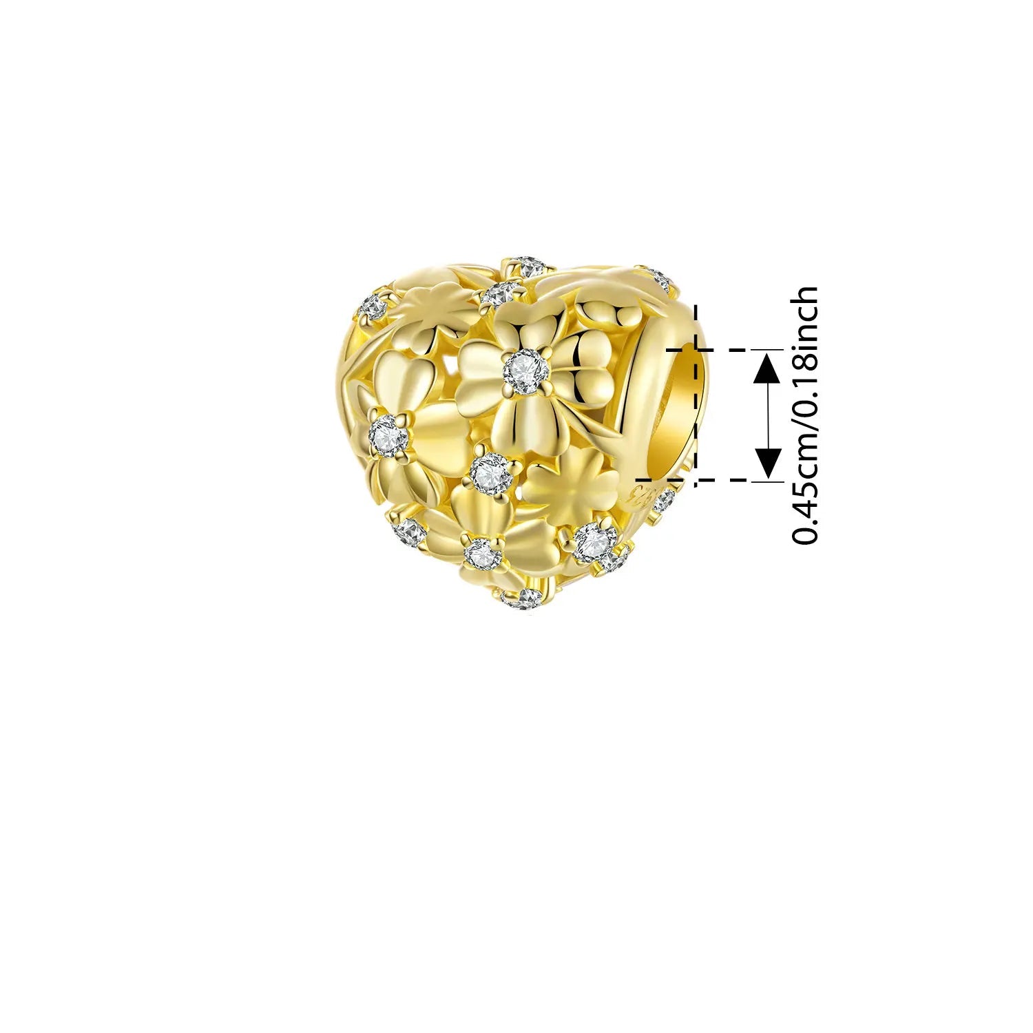 Autumn Gold Clover Spinning Charm - Mirror Quenn - shop now worldwide shipping
