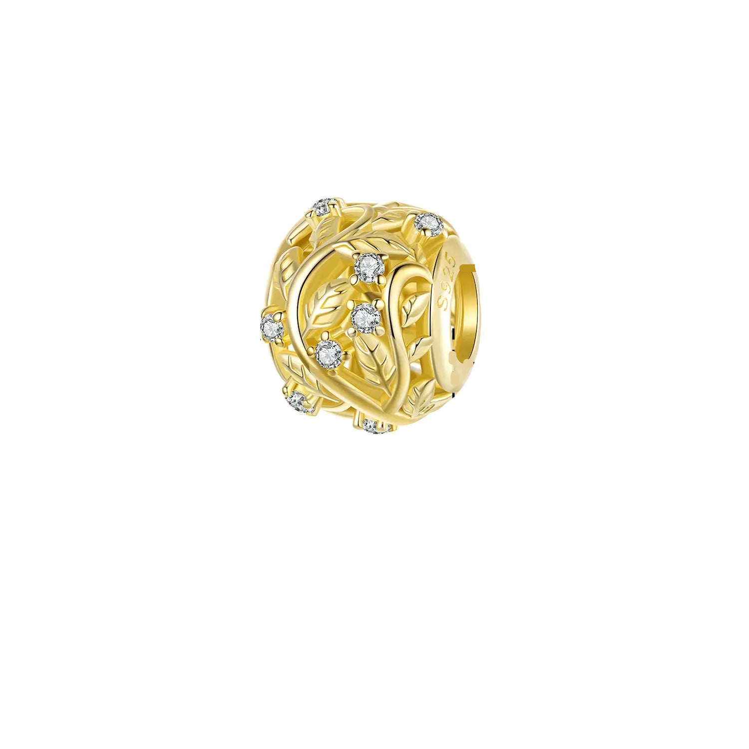 Autumn Gold Clover Spinning Charm - Mirror Quenn - shop now worldwide shipping