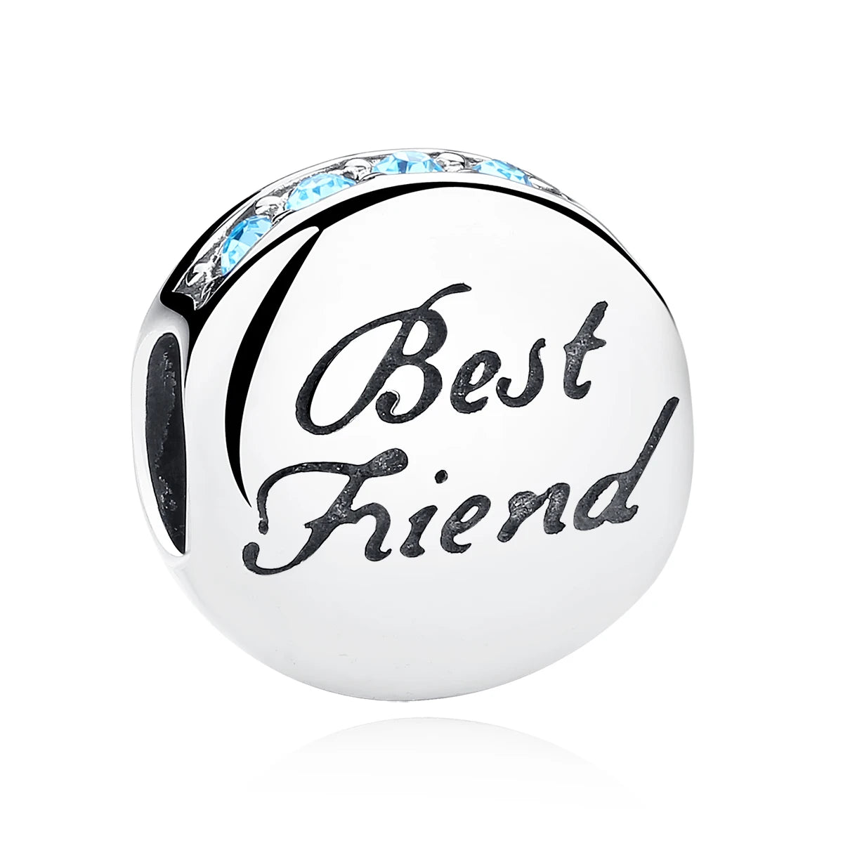 Blue Crystal Family Charm – 925 Sterling Silver - Mirror Quenn - shop now worldwide shipping