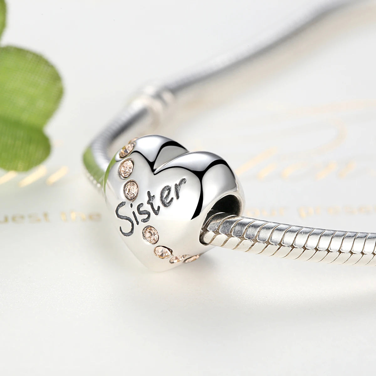 Blue Crystal Family Charm – 925 Sterling Silver - Mirror Quenn - shop now worldwide shipping