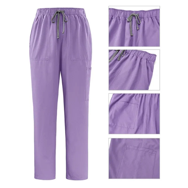 Unisex Modern V-Neck Scrub Set – High-Quality Medical Uniform for Doctors & Nurses
