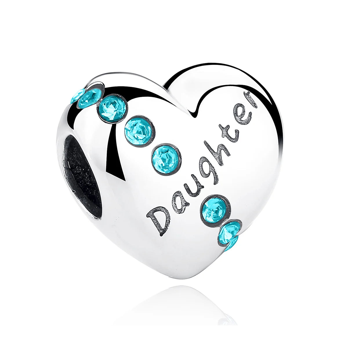 Blue Crystal Family Charm – 925 Sterling Silver - Mirror Quenn - shop now worldwide shipping