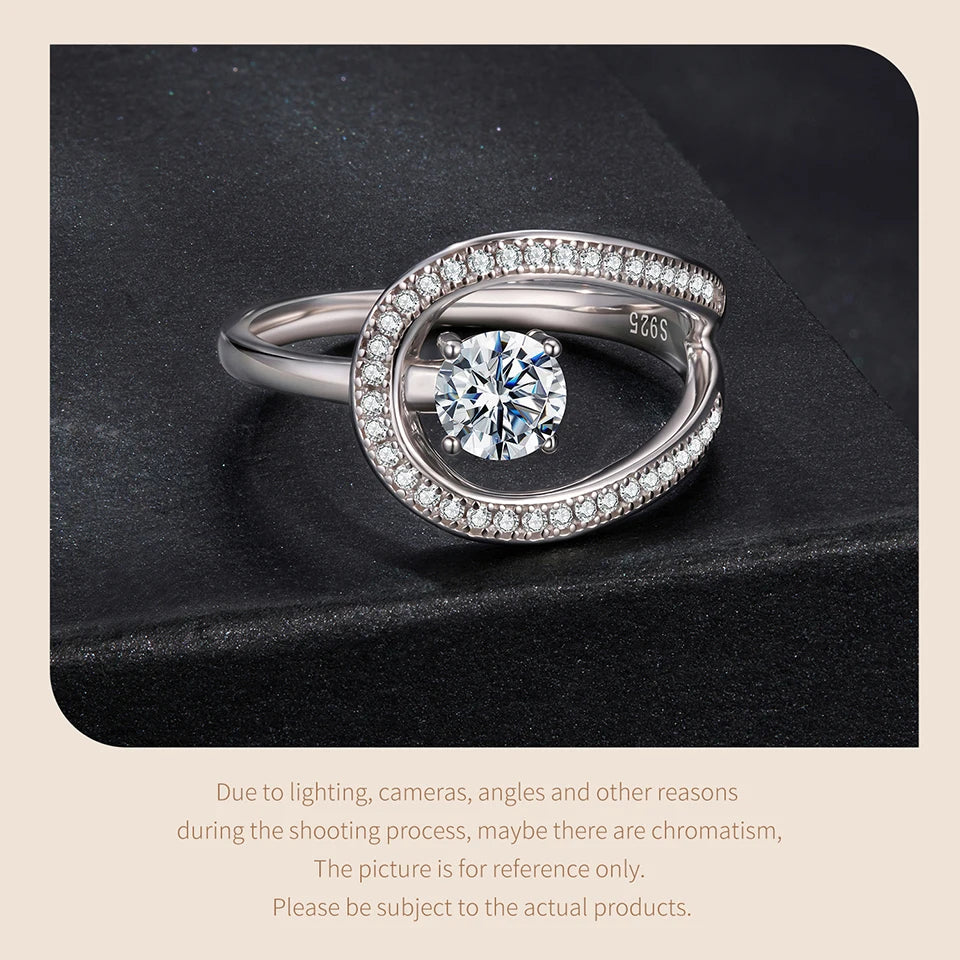 Moissanite Wedding Band 925 Sterling Silver Gold Plated Ring