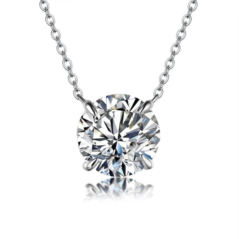 1CT Moissanite Diamond Pendant Necklace in 925 Silver