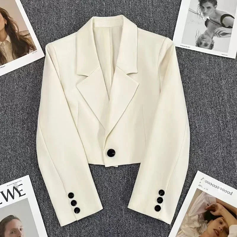 Black Crop Blazer