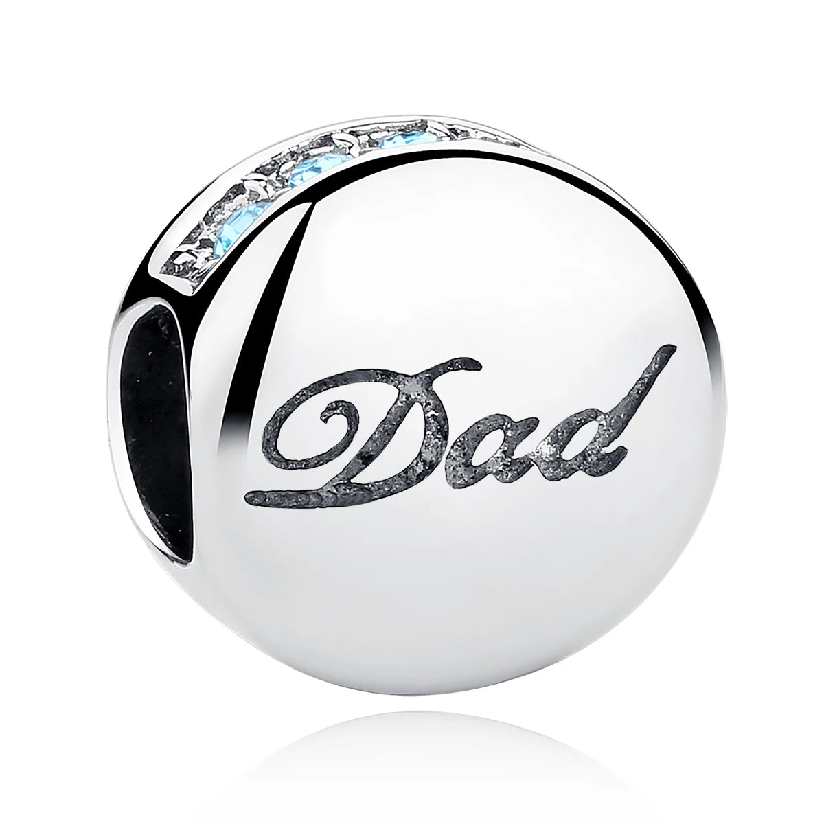 Blue Crystal Family Charm – 925 Sterling Silver - Mirror Quenn - shop now worldwide shipping
