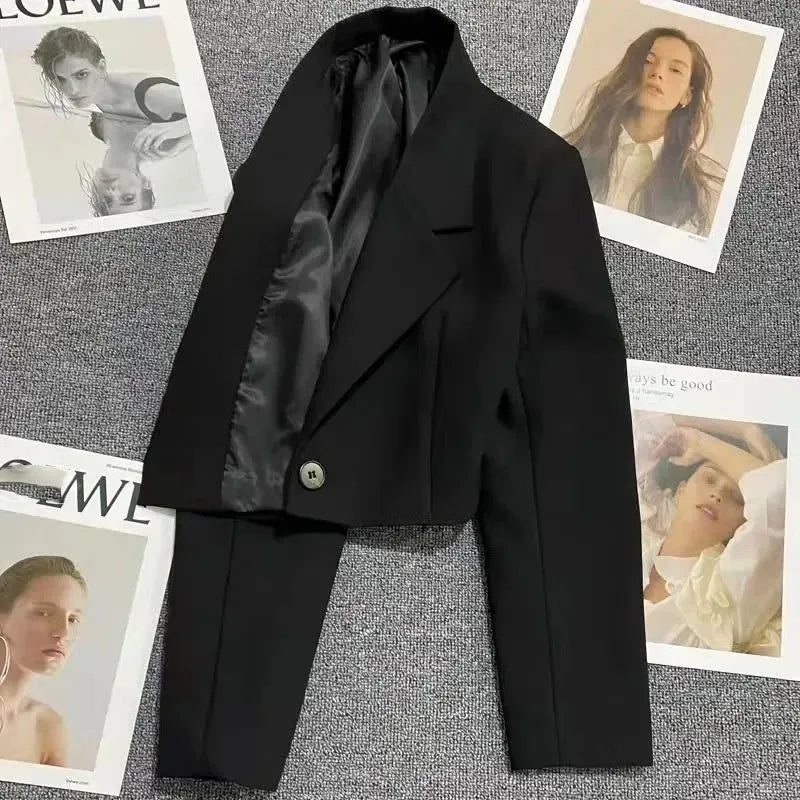 Black Crop Blazer