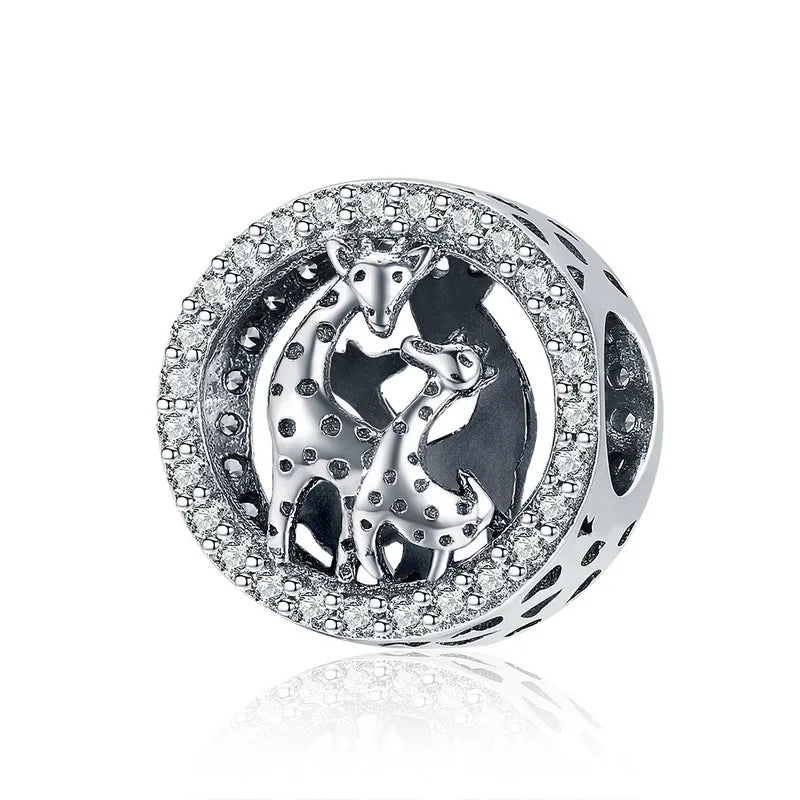 Blue Crystal Family Charm – 925 Sterling Silver - Mirror Quenn - shop now worldwide shipping