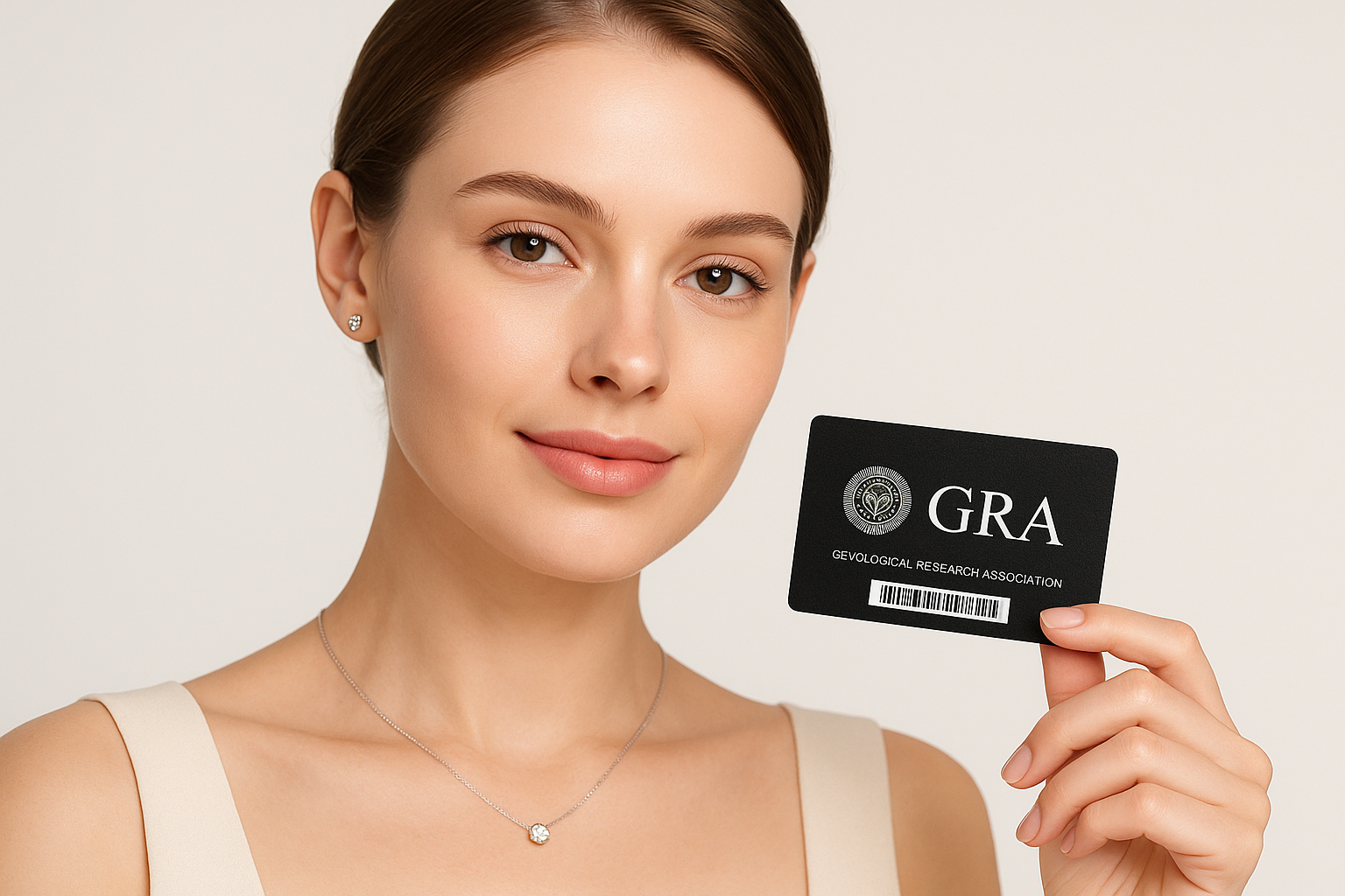black GRA Certificate card not atm with barcode