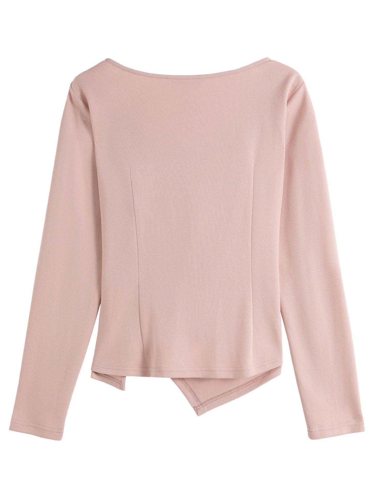 mirrorquenn Asymmetrical Knit Slim Top in shop online women's fashion