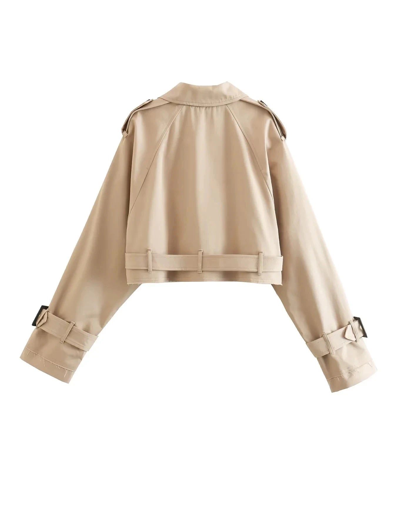mirrorquenn Belted Crop Trench in shop online women's fashion