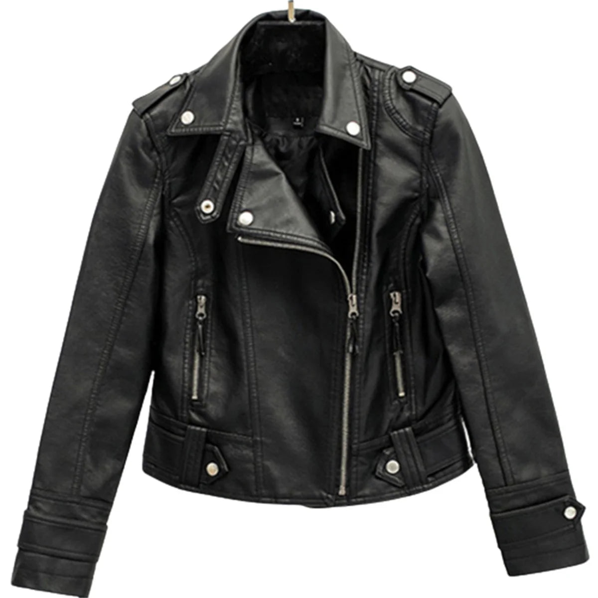 mirrorquenn Chic Leather Jacket in shop online women's fashion