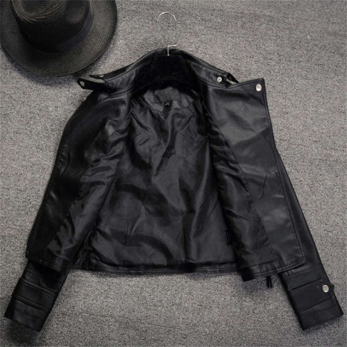 mirrorquenn Chic Leather Jacket in shop online women's fashion