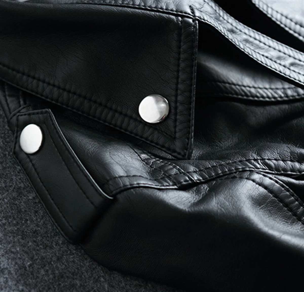 mirrorquenn Chic Leather Jacket in shop online women's fashion