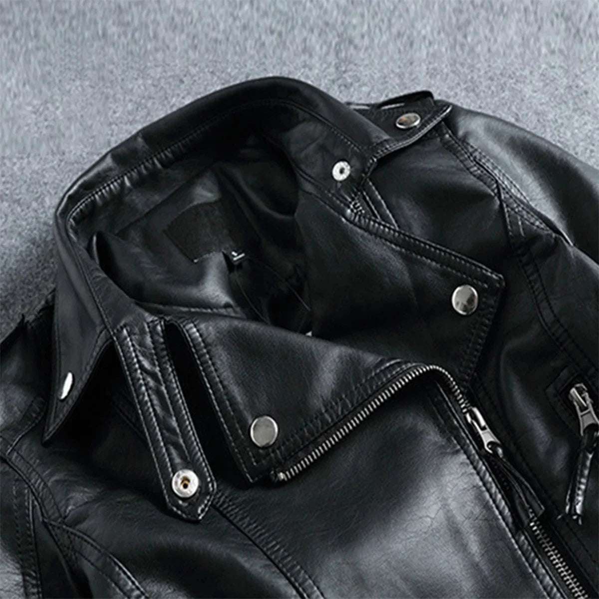 mirrorquenn Chic Leather Jacket in shop online women's fashion