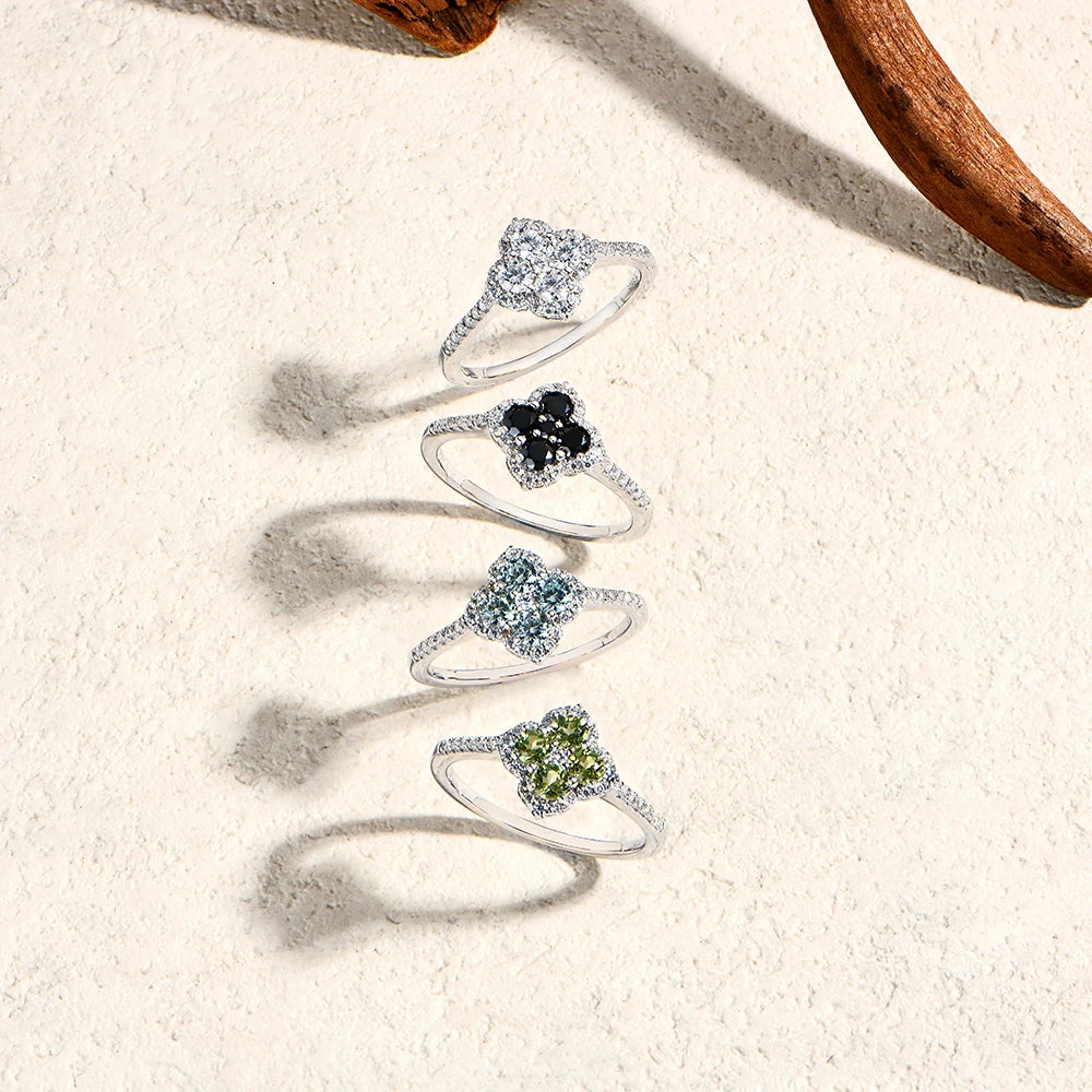 Classic Moissanite Engagement Ring with customizable engraving option