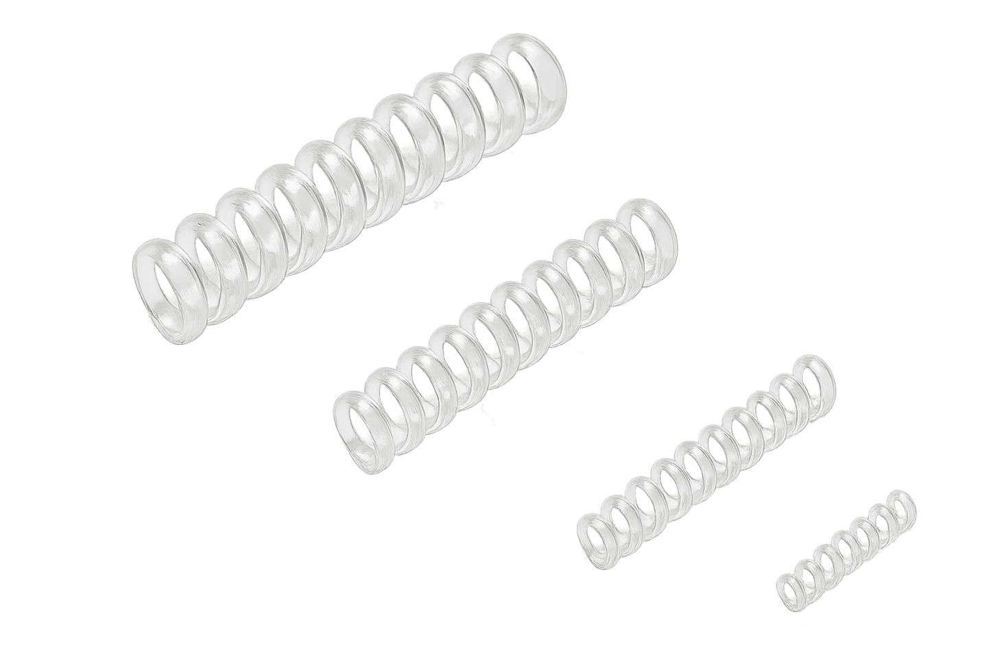 4-Piece Spiral Ring Size Adjuster for Loose Rings (Transparent)