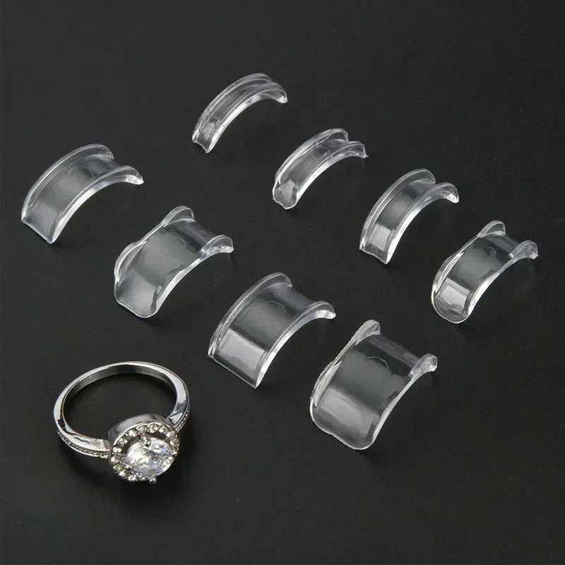 8-Piece Invisible Silicone Ring Size Adjuster for Loose Rings Mirror Quenn