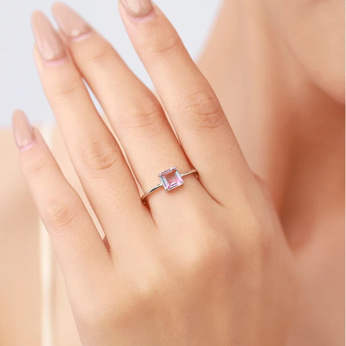 Rainbow Tourmaline Sterling Silver Ring