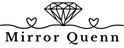 Logo of Mirror Quenn with a diamond and hearts on a white background