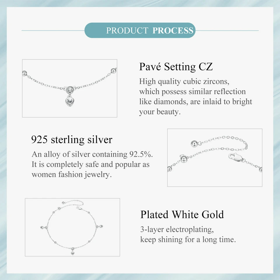 925 Sterling Silver Snake Chain Anklet Adjustable Turtle