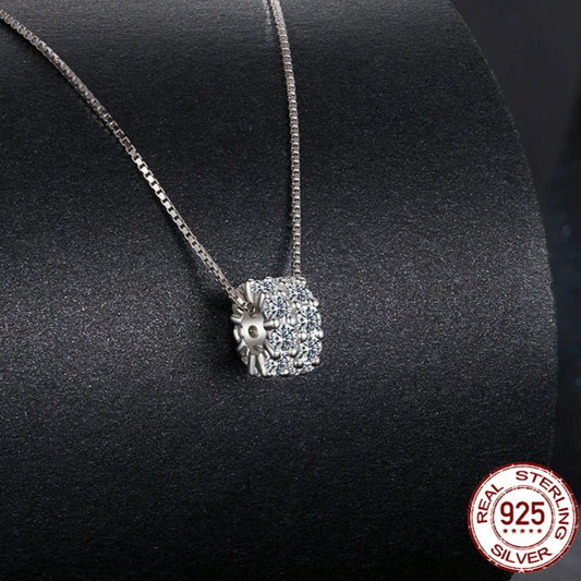 Moissanite Necklace 925 Sterling Silver Diamond Pendant