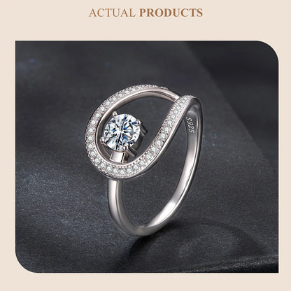 Moissanite Wedding Band 925 Sterling Silver Gold Plated Ring