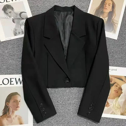 Black Crop Blazer