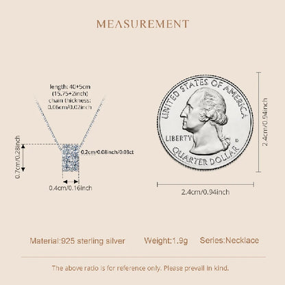 Moissanite Necklace 925 Sterling Silver Diamond Pendant