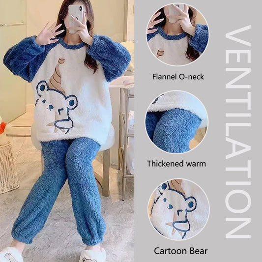 Flannel Bear Pajama Set