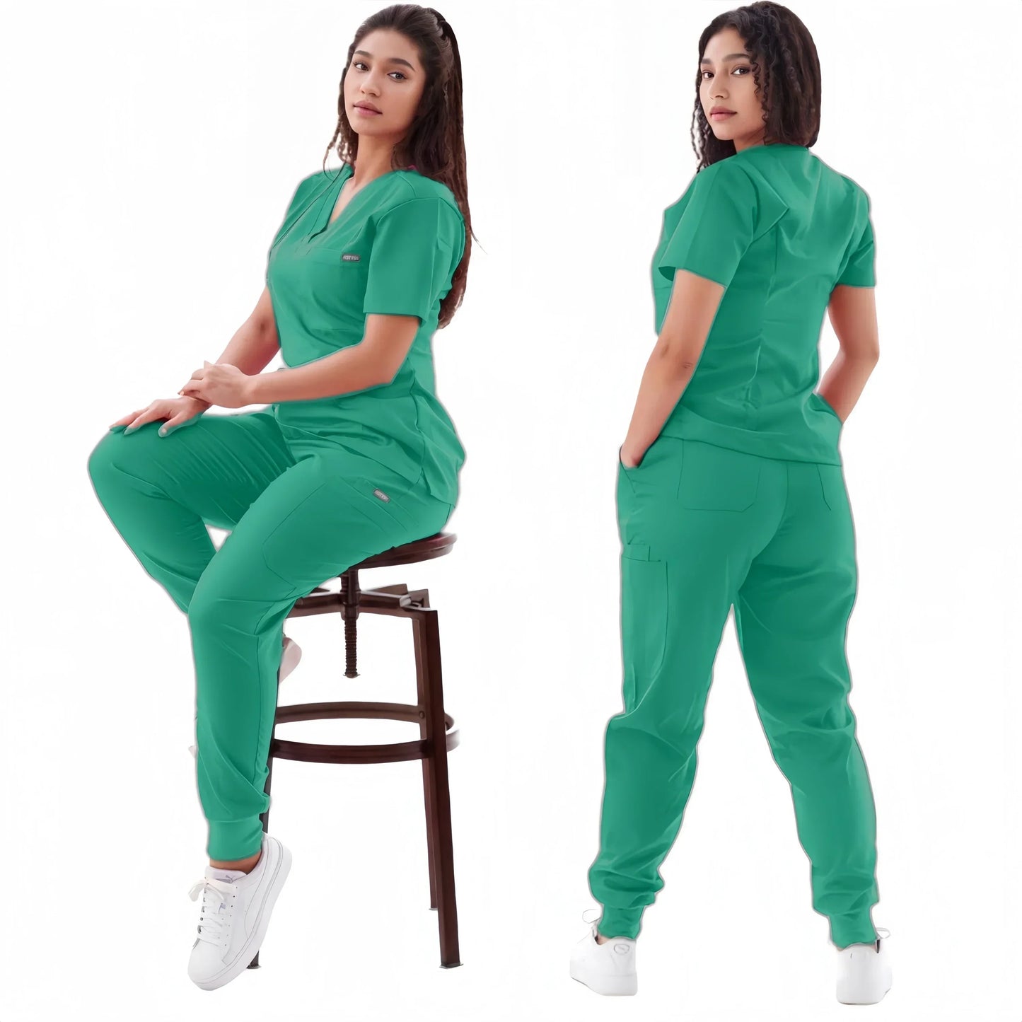 Multicolor Jogger Scrubs