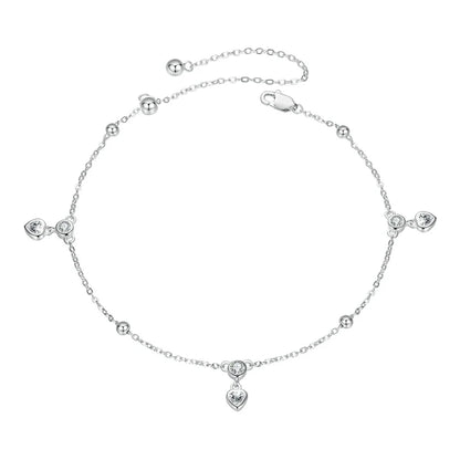 925 Sterling Silver Snake Chain Anklet Adjustable Turtle