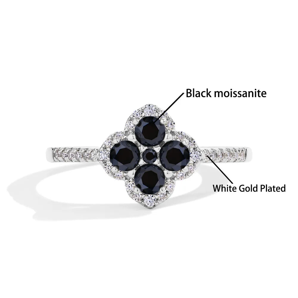 Classic Moissanite Engagement Ring in Sterling Silver - Mirror Quenn - shop now worldwide shipping