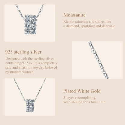 Moissanite Necklace 925 Sterling Silver Diamond Pendant