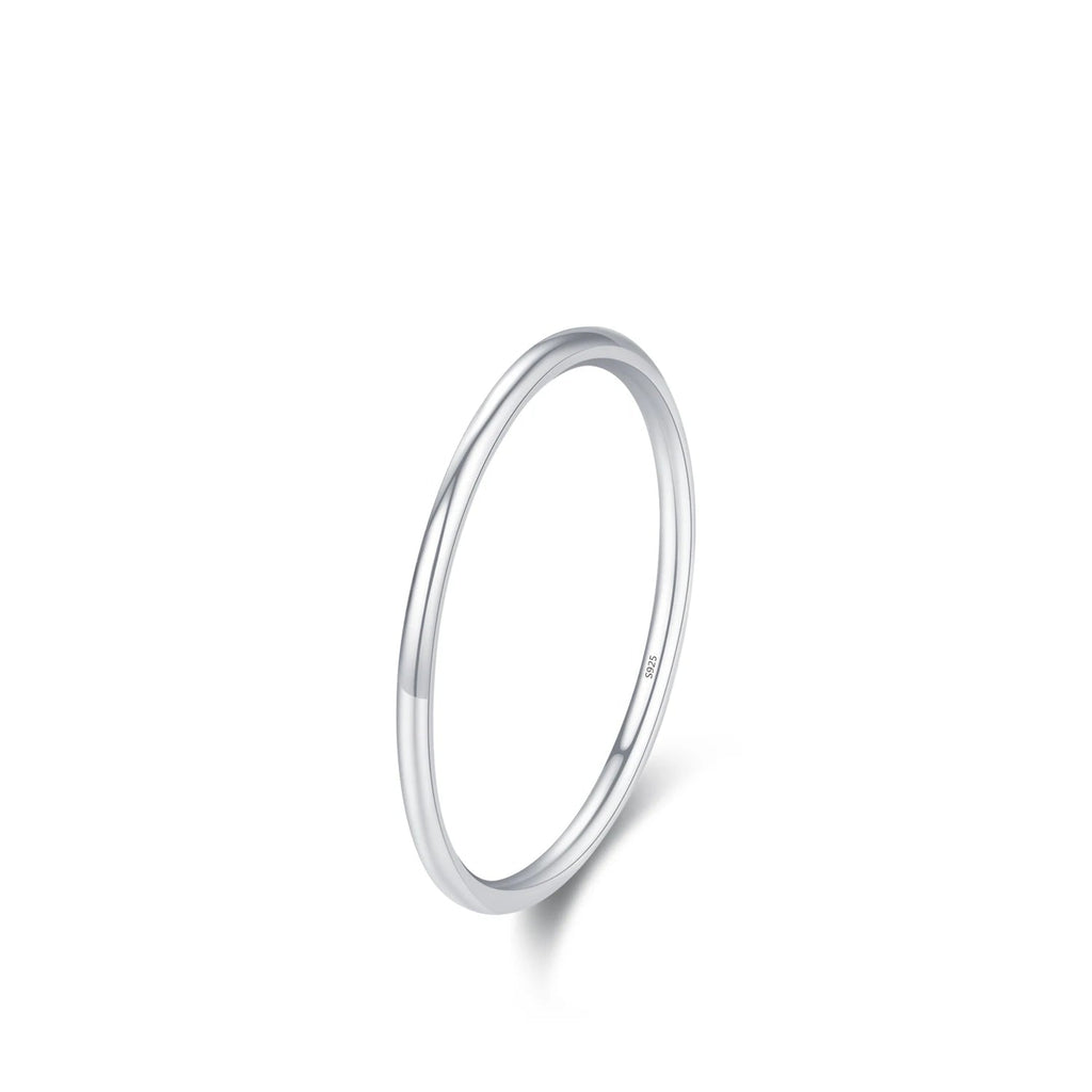 MODIAN 925 Sterling Silver Simple Fashion Stackable Ring Classic Wave Geometric Exquisite Finger Rings For Women Party Jewelry Mirror Quenn