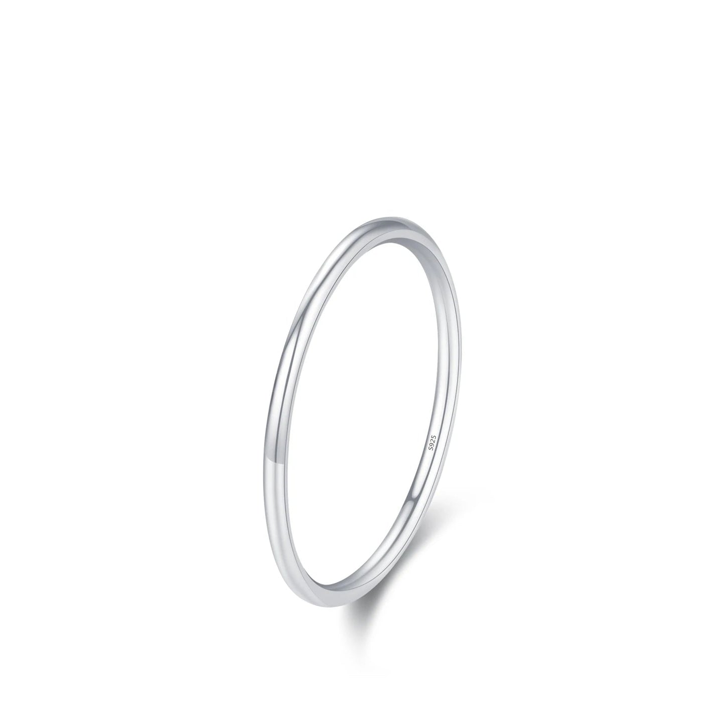 MODIAN 925 Sterling Silver Simple Fashion Stackable Ring Classic Wave Geometric Exquisite Finger Rings For Women Party Jewelry Mirror Quenn