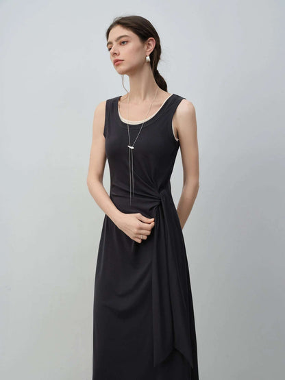 Petite Knitted Sleeveless Long Dress