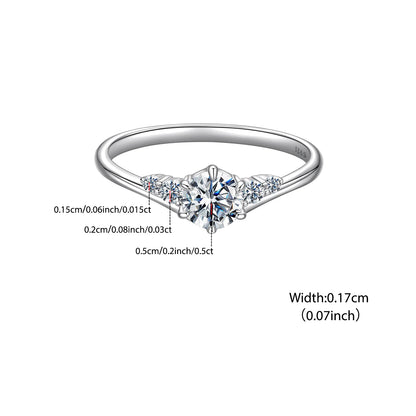 0.6CT Moissanite 5-Stone Wedding Band