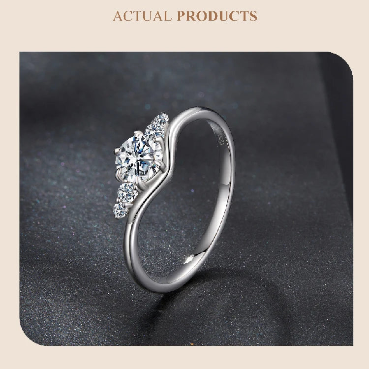 0.6CT Moissanite 5-Stone Wedding Band