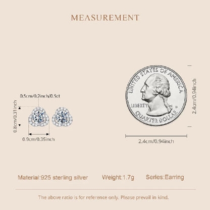 0.5CT Moissanite Clover Earrings 925 Sterling Silver Lab Diamond