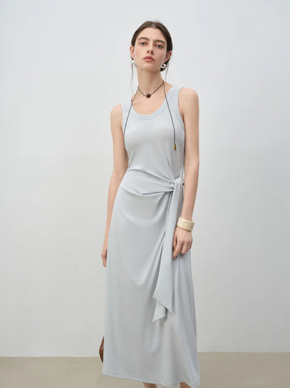 Petite Knitted Sleeveless Long Dress Mirror Quenn