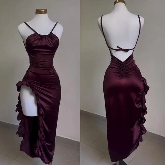 Y2K Spice Girl Halter Dress – Asymmetrical Summer Vibe