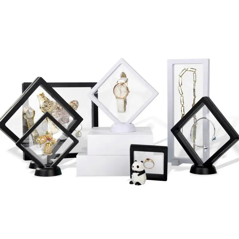 Visible PE Film Jewelry Display & Storage Box Mirror Quenn