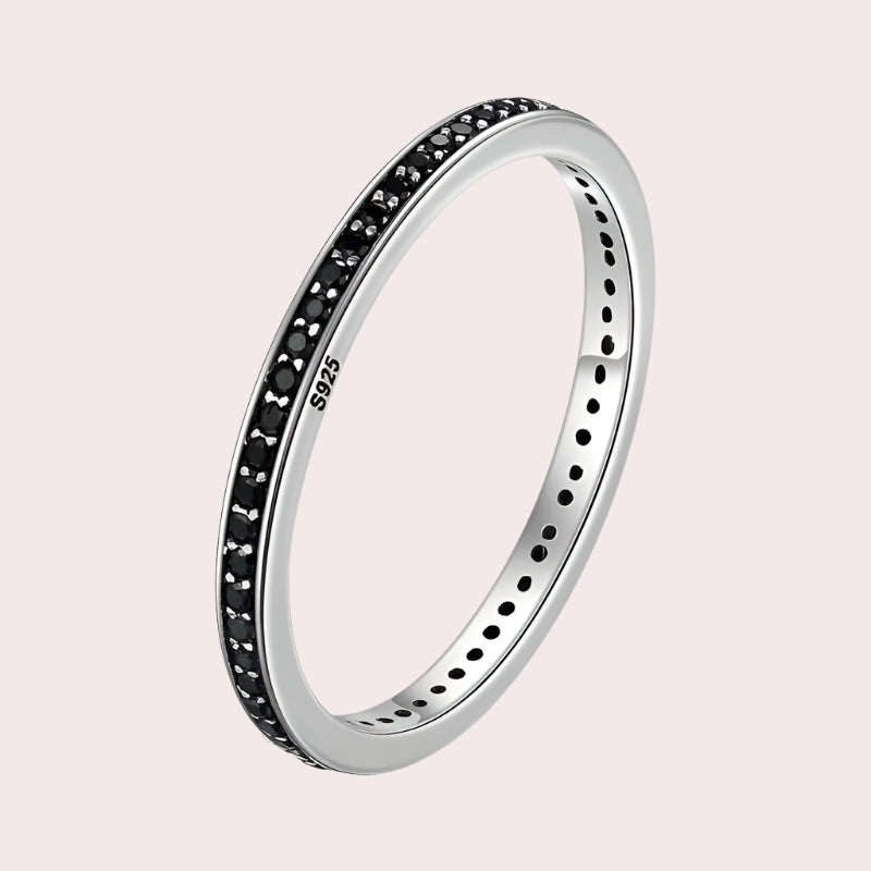 BAMOER Authentic 925 Sterling Silver Dazzling CZ Stackable Rings for Women Wedding Jewelry Mother Gift SCR114 Mirror Quenn