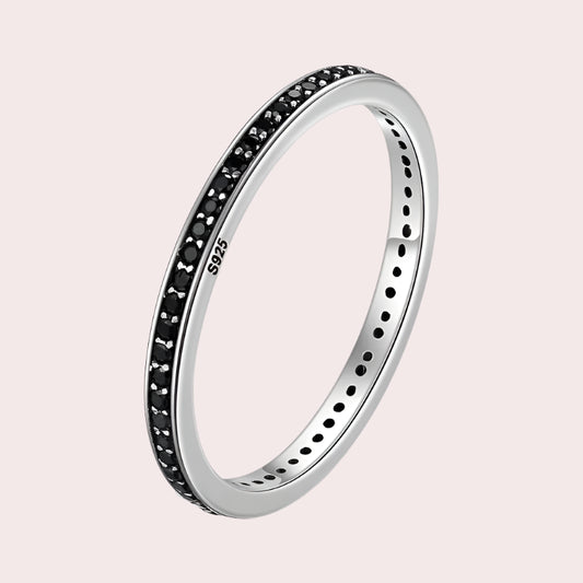 BAMOER Authentic 925 Sterling Silver Dazzling CZ Stackable Rings for Women Wedding Jewelry Mother Gift SCR114 Mirror Quenn