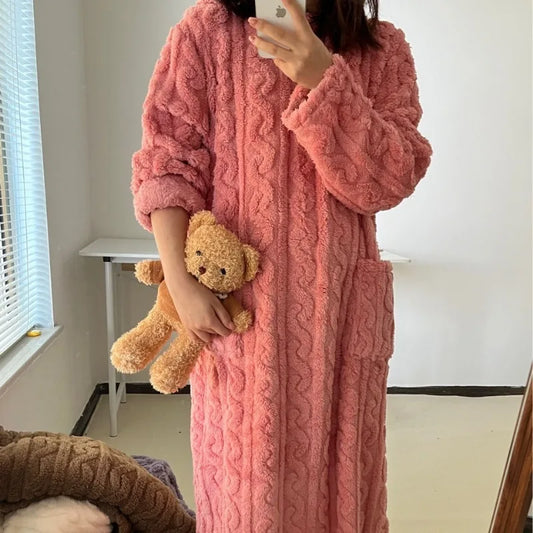 Coral Fleece Bathrobe