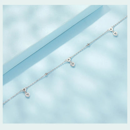 925 Sterling Silver Snake Chain Anklet Adjustable Turtle