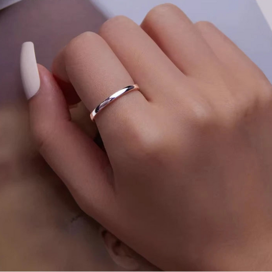 Authentic 925 Sterling Silver Simple Ring for Women Fine Jewelry Trendy Sterling Silver Eternity Ring Wedding Gift VSR165 Mirror Quenn