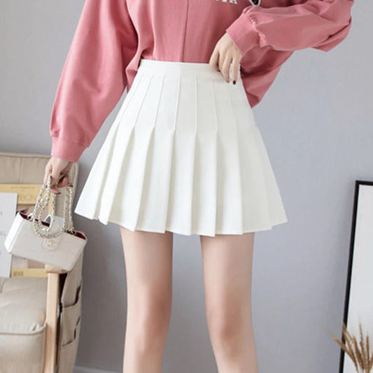 White Pleated Mini